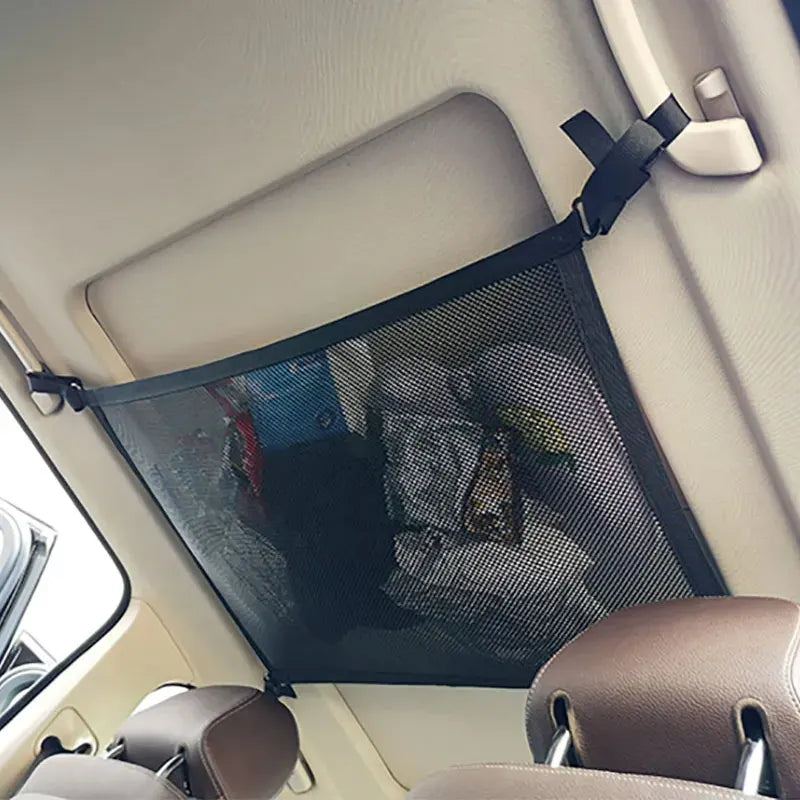 Car Ceiling Net Root Mesh Pocket Summer Storage Accessory Polyester Foldable Removable 2023