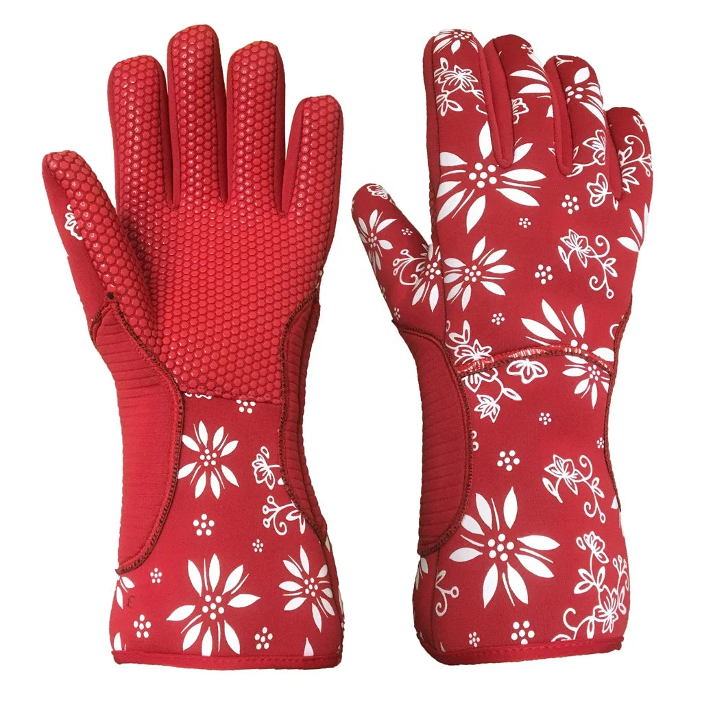 Ready Stock Ladies Neoprene Shell Silicone Dotted Extreme Heat Resistant Oven Baking Grill Gloves