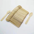 Eco Friendly Disposable Birch Wooden Spoon with Custom Logo for Camping and Restaurant Ice Cream & Cake Use