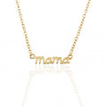 Mother Gift Simple MAMA Letters Clavicle 925 Sterling Silver Necklace