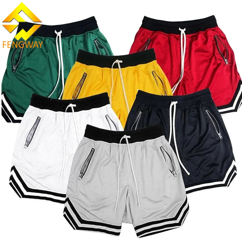 Fengway Sport Casual Mesh Breathable Eco-Friendly Basketball Shorts Vintage Classic Mens Drawstring Closure Custom Logo S-5XL 1