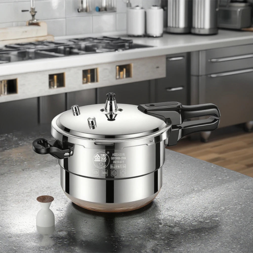 Modern Commercial 4L/5L/6L Stainless Steel Induction Cooker 304 Material Gas Pressure Cooker for Household and Restaurants