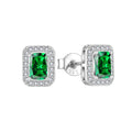LULUFOCUS New Arrival 925 Sterling Silver Princess Cut Zircon Gold Plated Stud Earrings Gifts