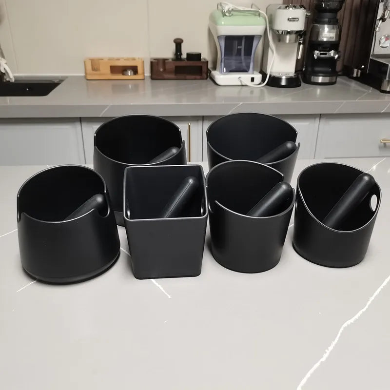 New Arrivals 2025 Coffee & Tea Tools Barista Accessories ABS / Silicone Black Espresso Coffee Knock Box-6 Different Styles