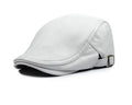 X1587 Flat Top Visor Cap Flat Top Cap Natural Skin Beret Hat Genuine Leather Beret Cap Adult Navy Hats