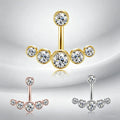 316L Surgical Steel T Shape Belly Button Ring Hypoallergenic Navel Piercing No Tarnish Comfortable Body Jewelry Silver Rose Gold