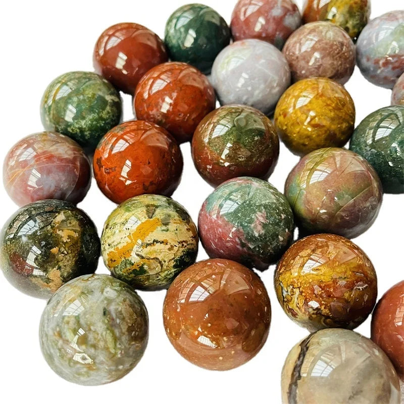 Wholesale Natural Colorful Crystals Healing Ball Ocean jasper Sphere for Decoration