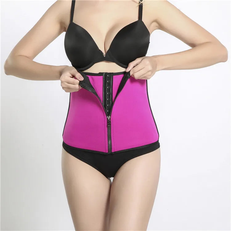 Best Quality Rose Red Thin Breathable Eco-Friendly Body Shaper Corset Women Lingerie Shapewear Slimming Belt Neoprene Feathers