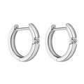 Real 925 Sterling Silver Earrings Set Simple Round CZ Hypoallergenic Hoops for Women Wholesale Bulk Fine Jewelry Gift