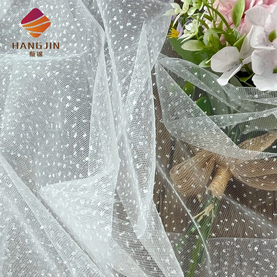 Glitter Powder Tulle Mesh Fabric Super Shimmering Bling Silver Glitter Lace Fabric for Making Wedding Dress Bridal Dress