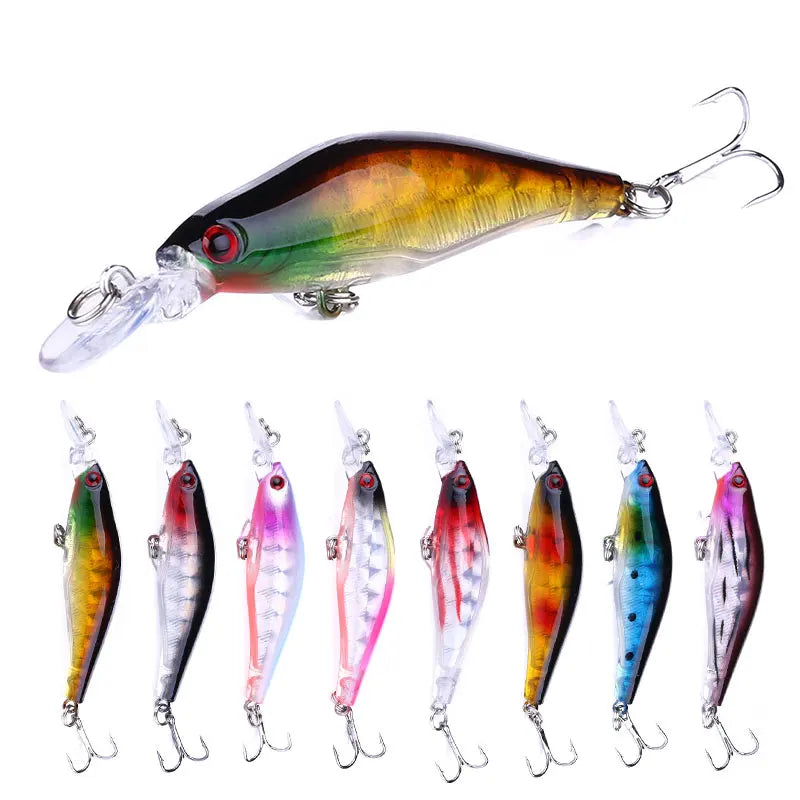 Deep Diving Shading-x Slow Sinking Minnow Wobbler 80mm 6.3g Hard Lure MI082 for Bass Pike Fishing