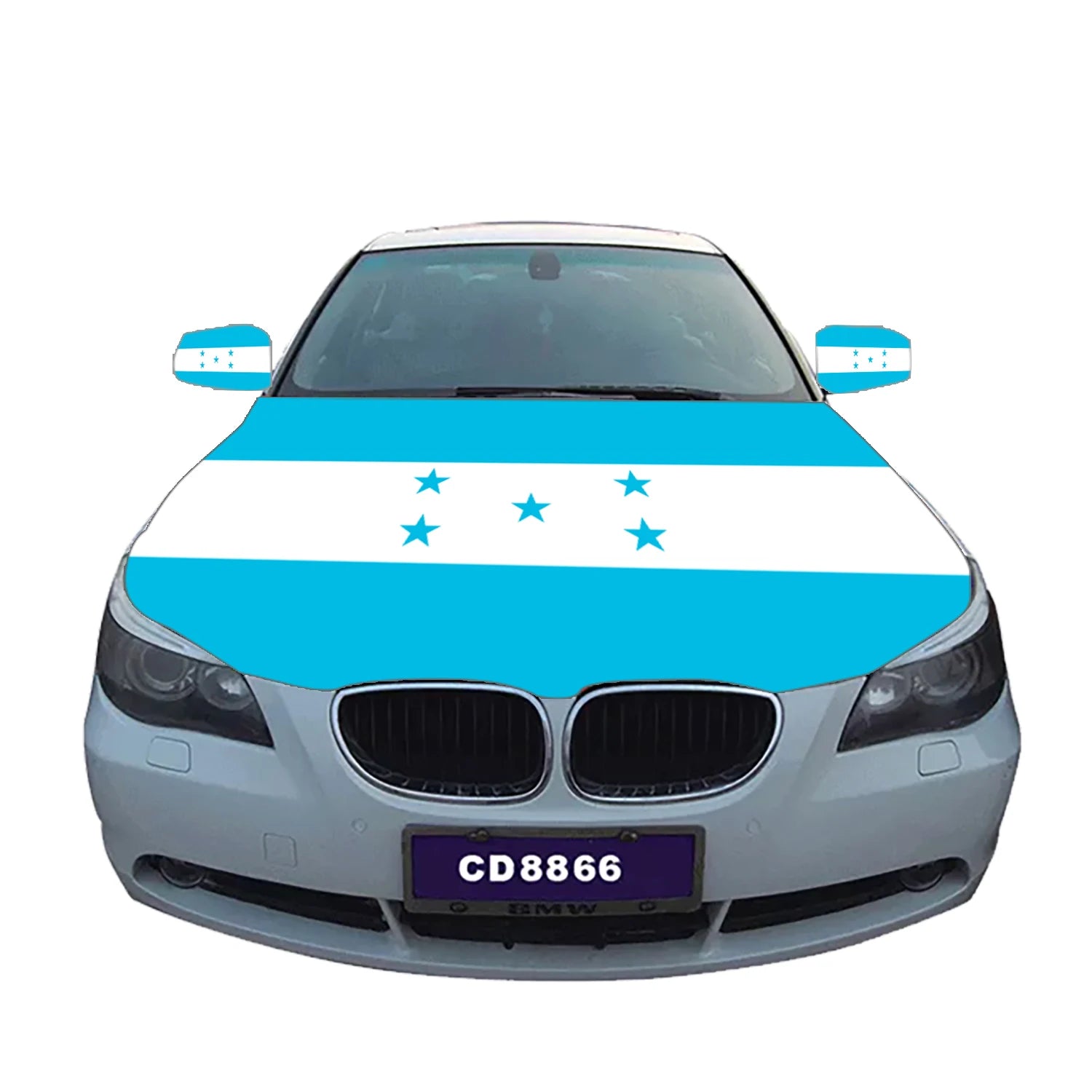 Factory Direct Sales Custom Size Engine 100%Polyester Cover Rearview Mirror Custom Honduran Honduras Car Hood Flag