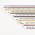 30cm Plastic Professional Drawing Ruler Beveled Edges Architecture 6 Ratio 1:100/200/250/300/400/500 High Scale Triangular Scale