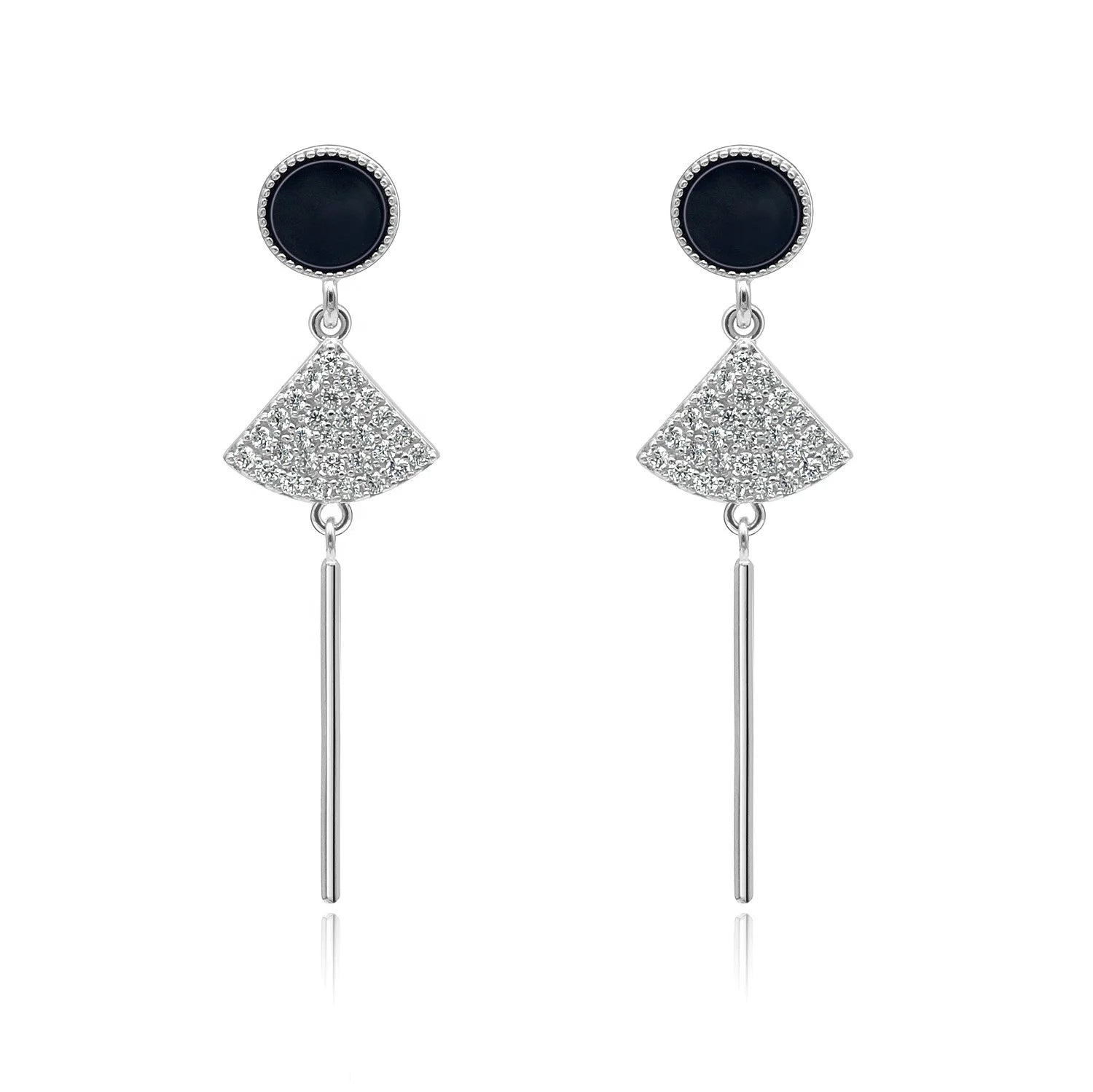 Wholesale New Fashion 925 Sterling Silver Simple Round Disc Fine Earrings Jewelry