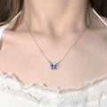 Wholesale Temperament Blue Butterfly Necklace to My Daughter