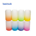 BestSub Wholesale Custom Sublimation Blanks 13oz 400ml Borosilicate Glass Mugs Gradient Various Colors for Party Print Logo