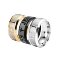 Wholesale Punk Hip Hop Cross Rings Jewelry 8mm Stainless Steel Gold Black Corrosion Christian Jesus Ring for Men Women