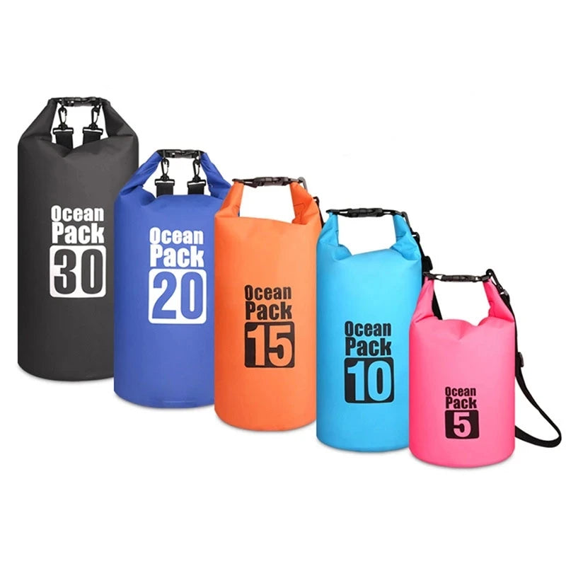 500D PVC Waterproof Soft Quality Bag for Outdoor Diving Compression Storage-15L Capacity for Man/Women Swimming Rafting Kayak