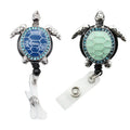 Hot Sell Zinc Alloy Rhinestone Turtle Tortoise ID Badge Reel with Lead & Nickel-Free Metal Belt Clip for Name Card Accessories