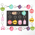New Fashion Mother's Day Keychain Cute and Elegant Soft PVC Heart Charm for Mom Gift and Keychain Accessories