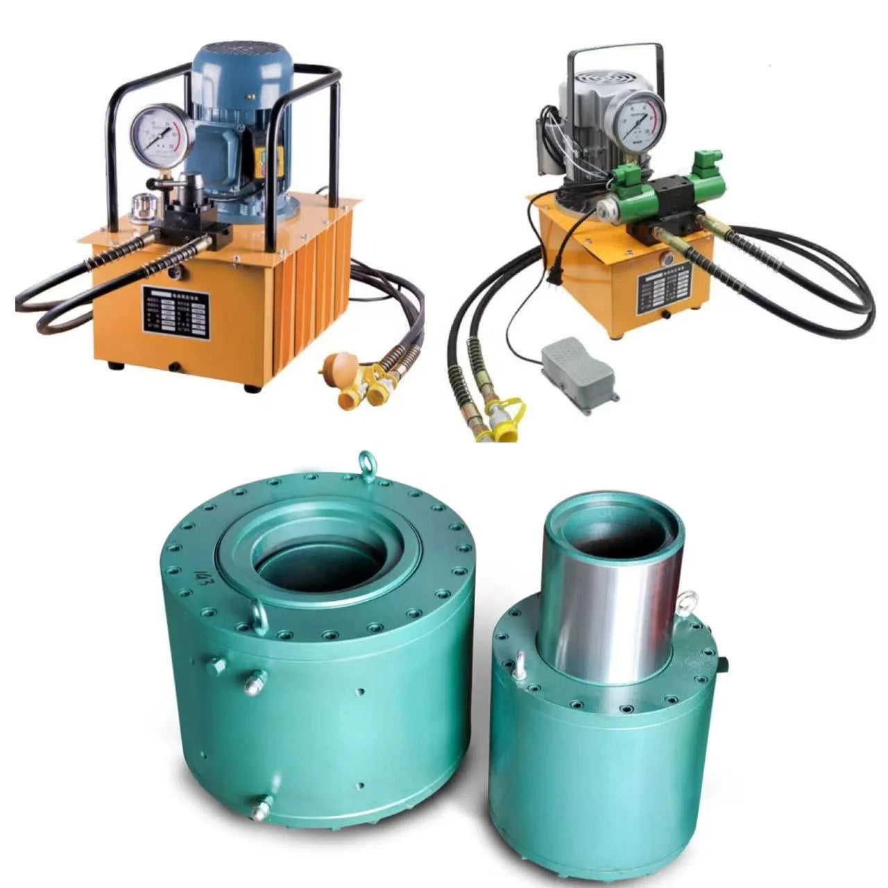 1000 Ton 200 Ton 50 Ton Post Tensioning Construction Double Acting Hydraulic Cylinder Jack Electric Hydraulic Jack 100 Ton
