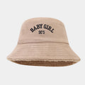 Fashion Winter Accessories Reversible Brim Fluffy Plush Suede Bucket Hat Embroidery logo Faux Fur Hats for Women