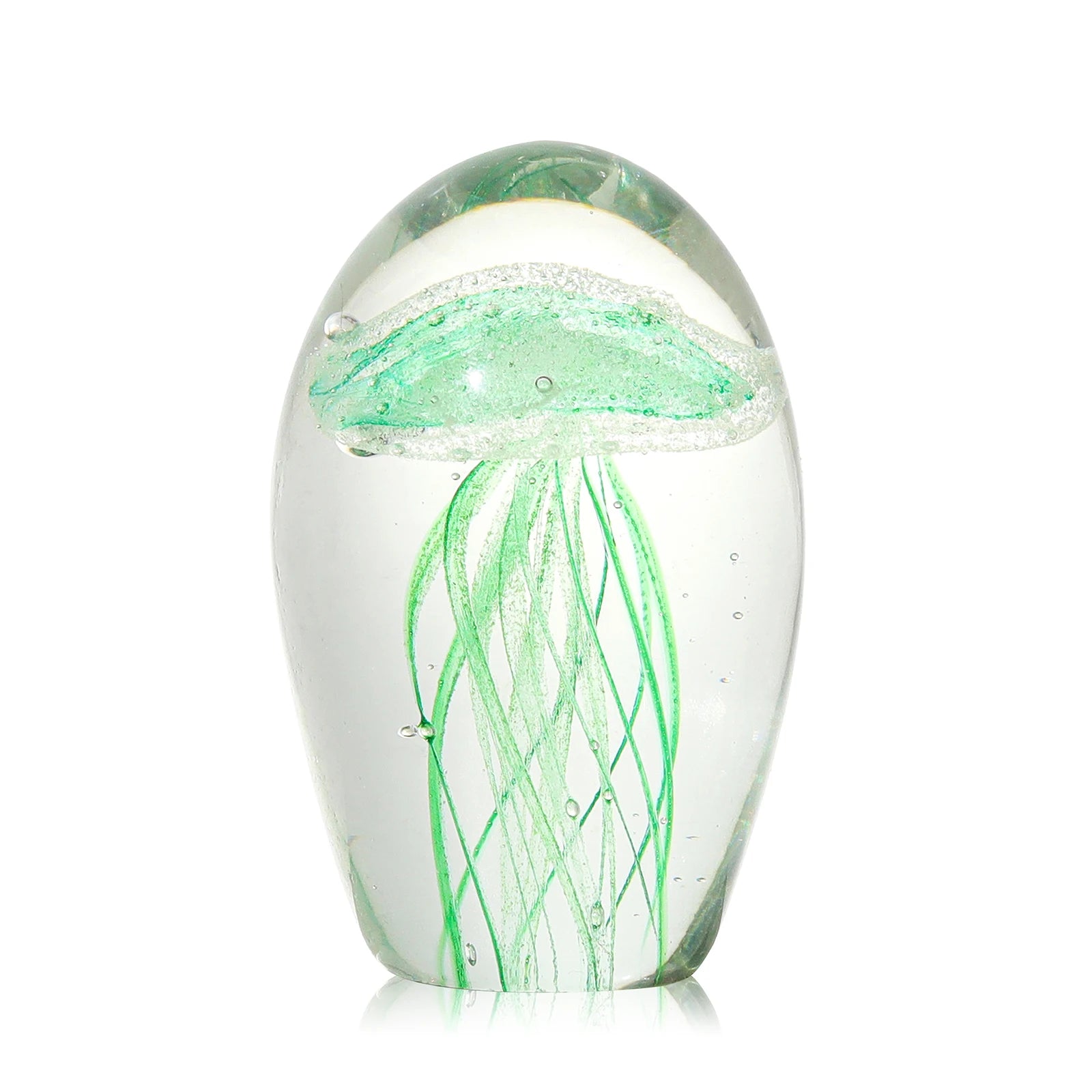 Glass Crystal Jellyfish Figurine Home Decor Glass Crystal Craft Gift for Home Office