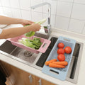 Multipurpose Telescoping Household Washing Vegetable Fruits Folding Plastic Draining Basket