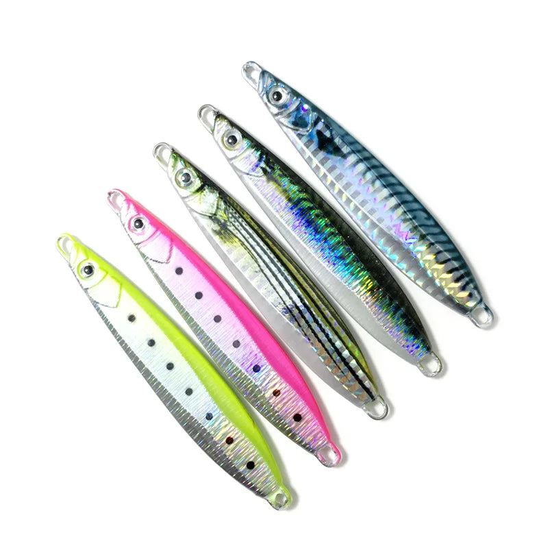20g 30g 40g 60g Metal Jigging Lure Slow Pitch Jigs 3D Print Lead Fish Isca Saltwater Fishing Lure Pesca