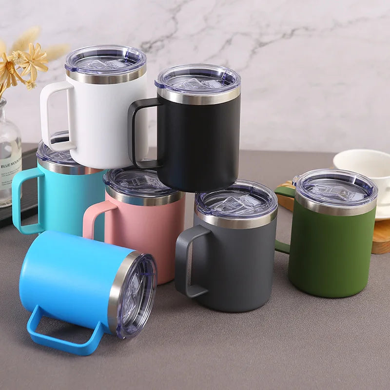 Wholesale 12 oz 14 oz 15 oz Reusable Double Wall Stainless Steel Insulation Coffee Cups