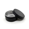 Silk Printing logo Hair Skin Care Body Cream Cosmetic Matte Black Empty Round Screw Lid Aluminum Tin Jar 200ml