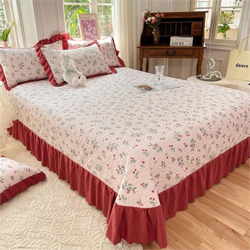 Sunny Textile 2025 Bed Sheet Double Layer Yarn Cotton Bed Cover Set Type a Bedspread Modern Bed Cover