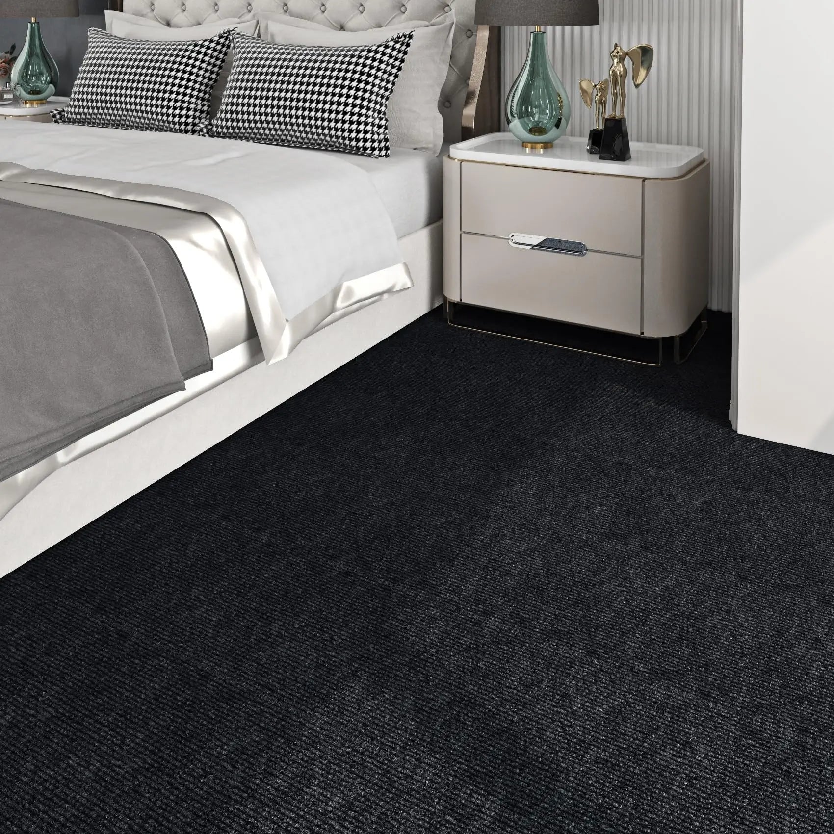 Self-Adhesive Peel & Stick Soft Padded Square Carpet  for Commercial Home Indoor Use Hotels Living Rooms
