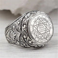 Fashion Contemporary Six-pointed Star Astronomical Figure Anniversary Ring Men's Alloy Jewelry Decoration