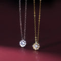 Fashion Necklaces for Women 925 Sterling Silver Pendant Necklace Christmas Day Snow Flower Zircon Gold Plated Necklace for Girls