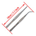 18cm 7 Inch Curved Utility General Purpose Tweezers Stainless Steel Straight Blunt Tweezers with Serrated Tip
