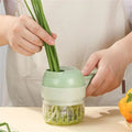 2023 Hot Selling Electric Vegetable Cutter Slicer Chopper Set 4 in 1 Multifunctional Plastic Automatic Handheld Multipurpose
