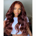 13x6 hd Lace Frontal Wig Human Hair Red Lace Front Human Hair Wig Burgundy 99j Deep Wave Wig for Black Women