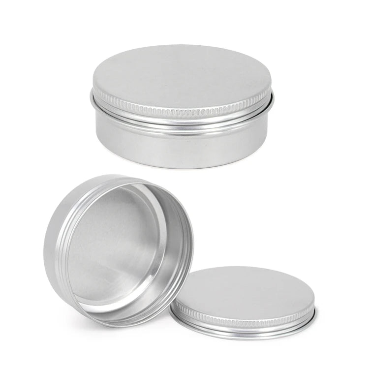 Custom Round Lip Balm Custom logo Tin  Box Packaging Aluminum Metal Jar Container Empty Aluminum Can Containers Small Metal Tins