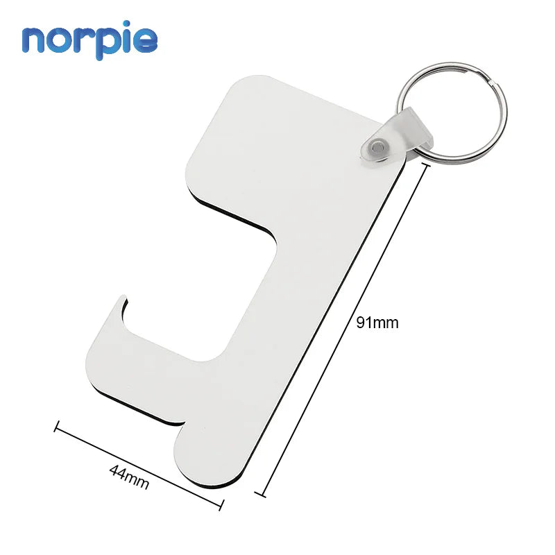 Blank Double-sided  Heat Transfer Printing MDF No Touch Keychain Sublimation Wood Keychains