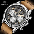 Wristwatches Quartz Watch Men  Chronograph BENYAR Mens Watches  Luminous Waterproof Sport Male Watches 2023