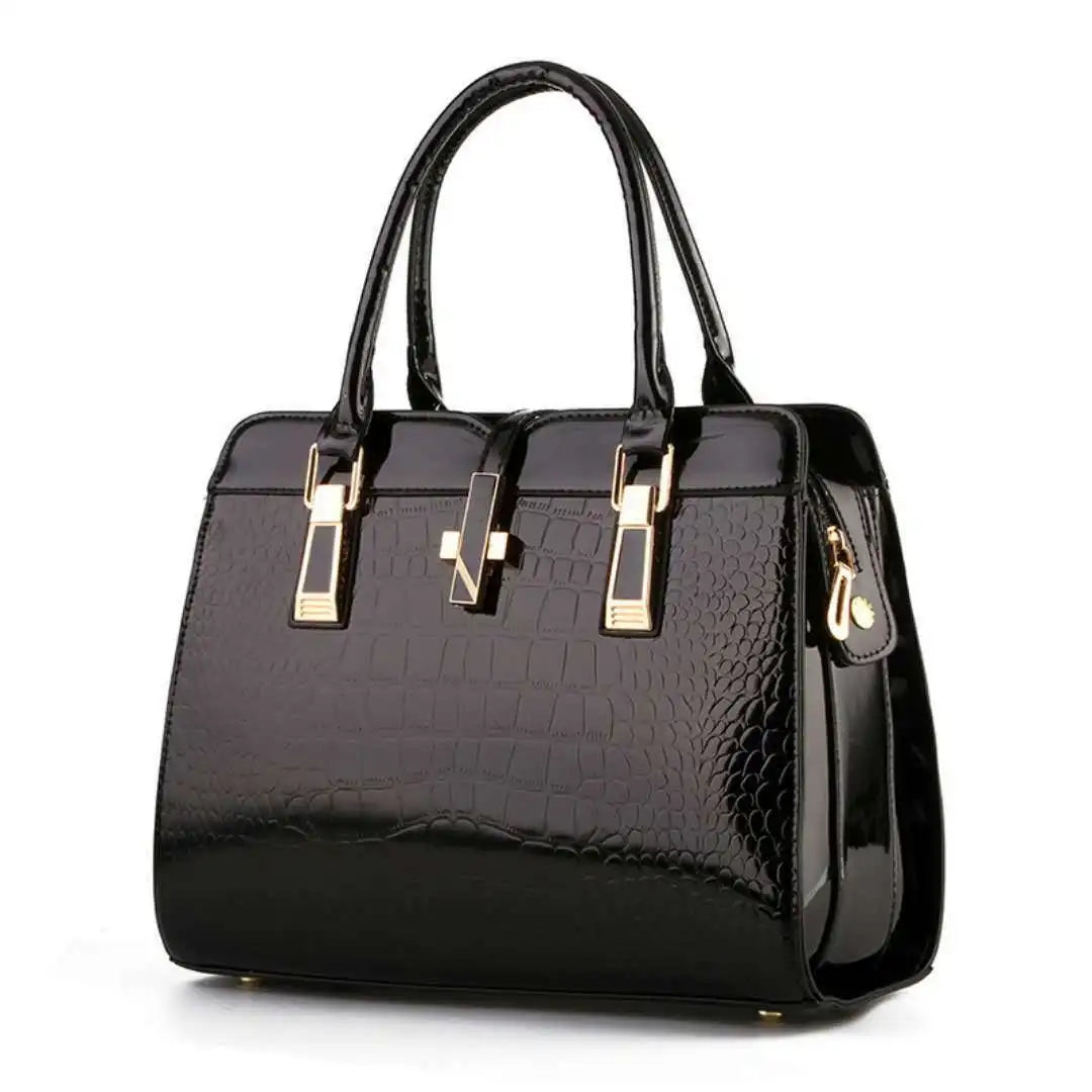2023 New Fashion  PU Leather Handbag Bright Skin One Shoulder Oblique Large Capacity Women's Bag