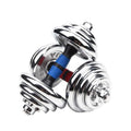For W02201 Mancuernas 15/20/30/50kg Adjustable Dumbbell Set Solid Cast Iron Electroplated Silver Home Use Weight Lifting