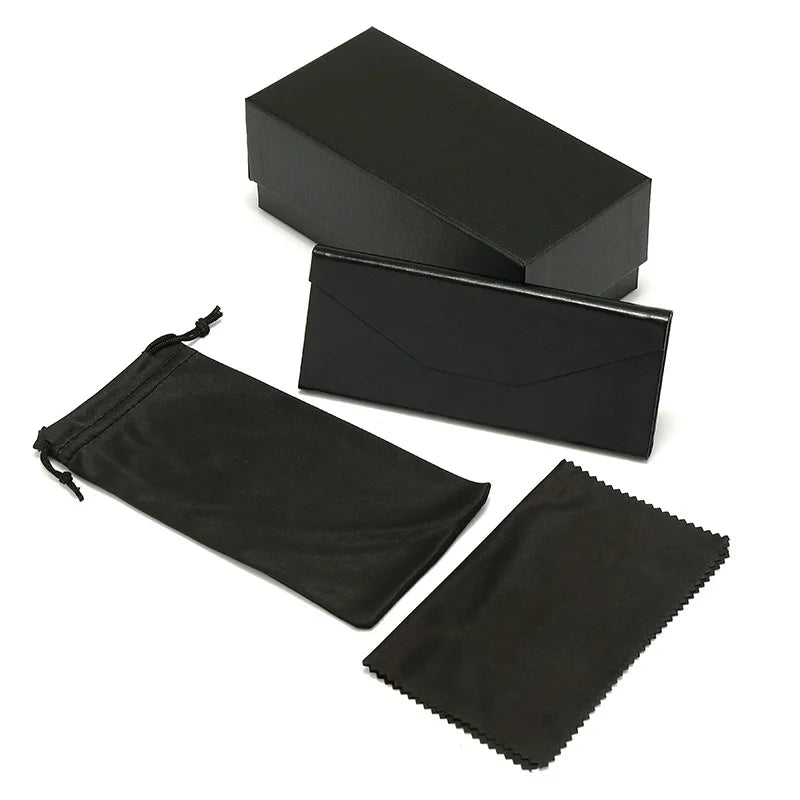 LBAshades Wholesale Fashion Sunglasses Box Leather Foldable Glasses Case Luxury Brand Sunglasses Packaging Box Set