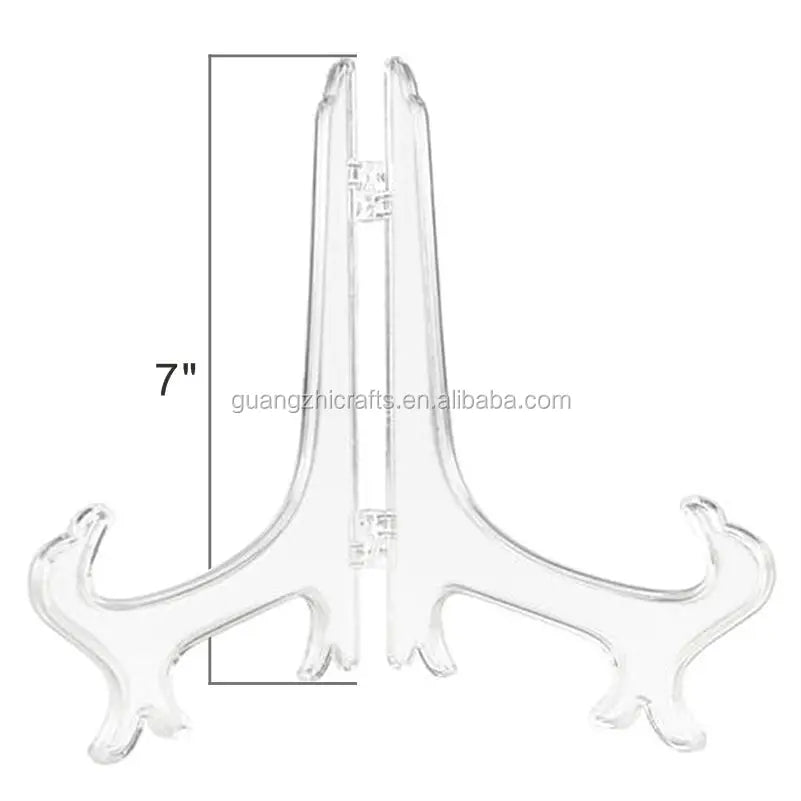 7 Inch Clear Easel Stand Lightweight Practical Transparent 7 Inch Plastic Plate Holder