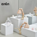 Wholesale Car Diffuser Perfume Bottles Empty Glass Bottles Wooden Cover 8ml Car Diffuser Bottle