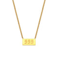 Lucky Custom Logo Name Number Necklace 111 to 999 Engraved Bar Number Pendant Necklace for Women Men Unisex
