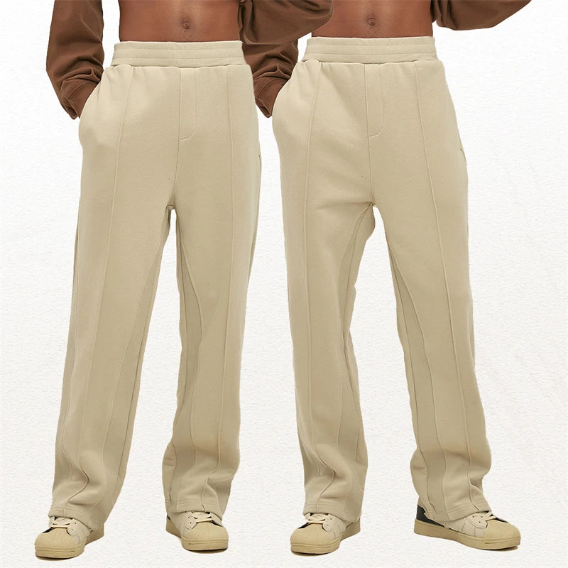 Comfortable Plus Size Men's Sweatpants Baggy Bottoms for Jogging in Autumn Winter