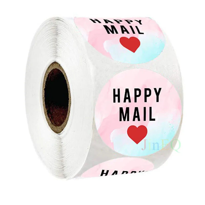 Waterproof Thank You Laser Printed Adhesive Label Sticker Roll Vinyl UV Resistant Sticker Die Cut Sticker Roll