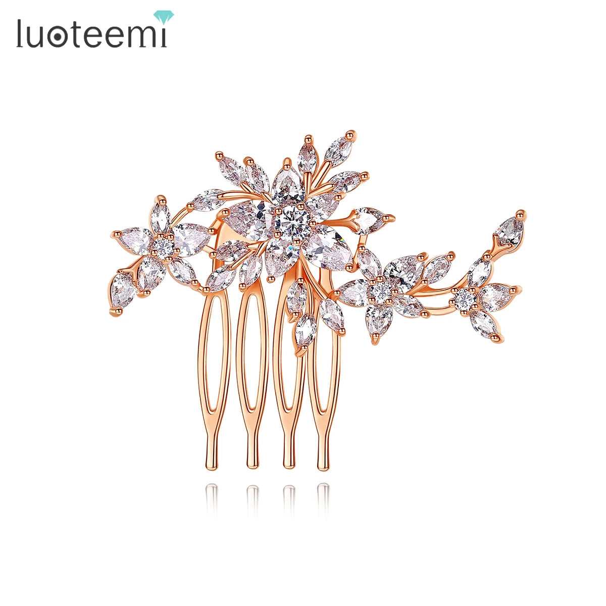 LUOTEEMI Wholesale Luxury Hair Accessories Crystal Wedding Brddal Hair Comb for Wedding Hair Decoration